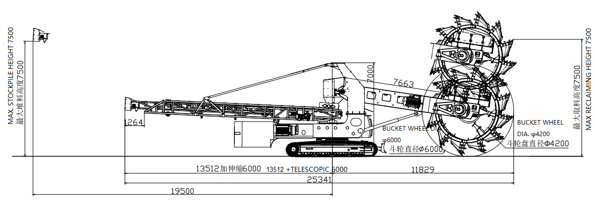  JXLW-1000 Excavadora de rodas de cangilón 