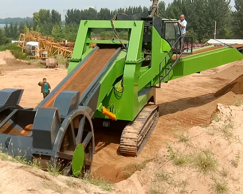 JXLQ-500 Roda de cangilón móbil Crawler dobre